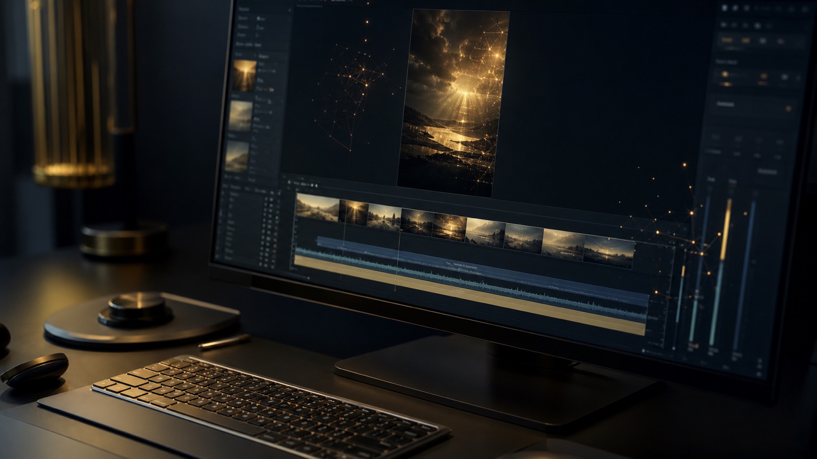 DaVinci Resolveで縦型リールを編集している画面のイメージ