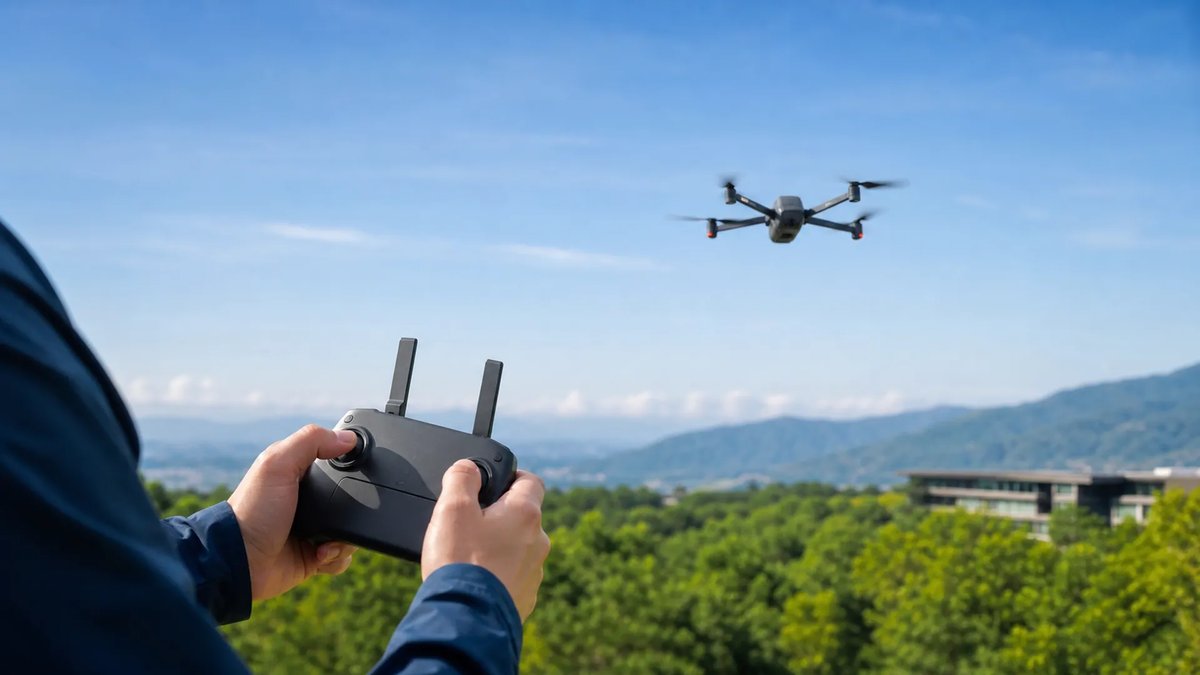 ドローンによる空撮のイメージ